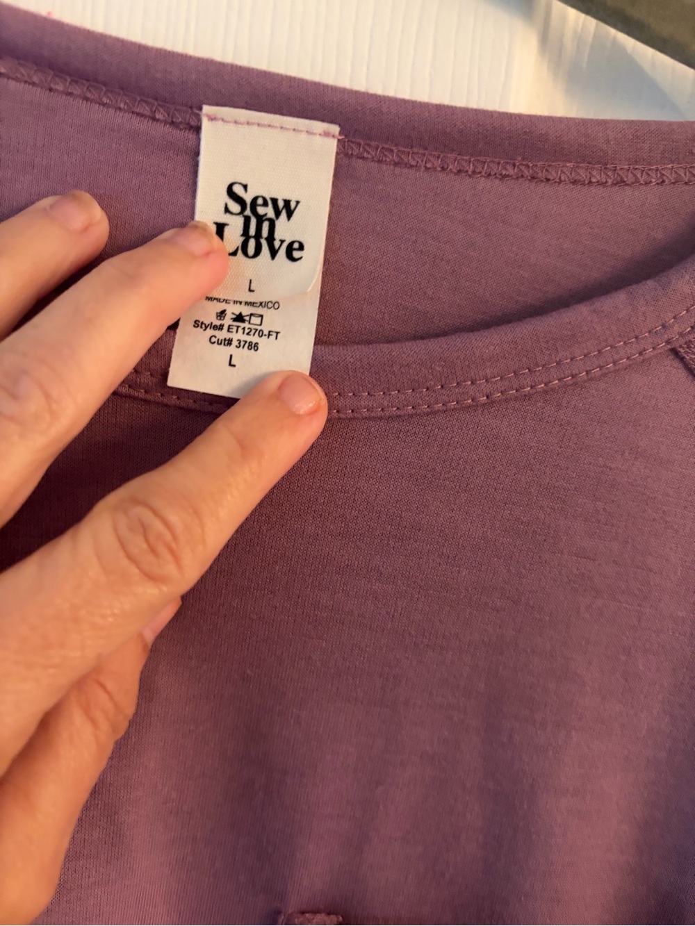 Sew In Love Lavender Pocket Tee - Picture 2 of 3